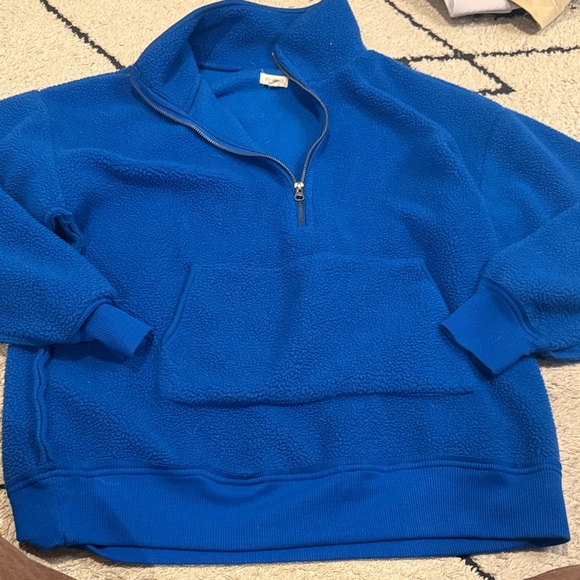 Anthropologie pilcro s  Royal Blue Zip-Up Sweater - Picture 2 of 5